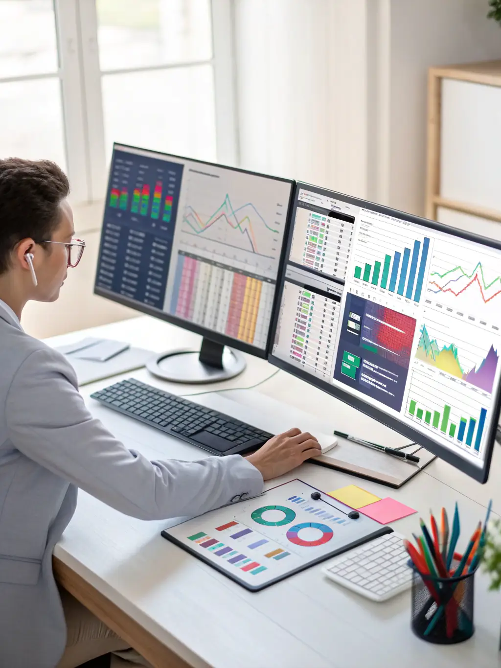 A visually compelling image of a data dashboard displaying key performance indicators (KPIs) and marketing metrics, emphasizing the importance of data-driven decision-making and performance tracking.